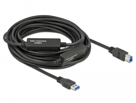 This Active USB Cable By Delock With Integrated Signal Amplifiers Is Used To Connect Devices With US
