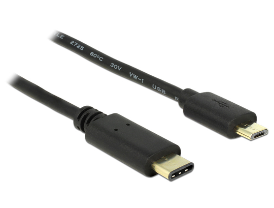 This USB Cable By Delock Enables The Connection Between A Device With A USB Type Micro-B Connector A
