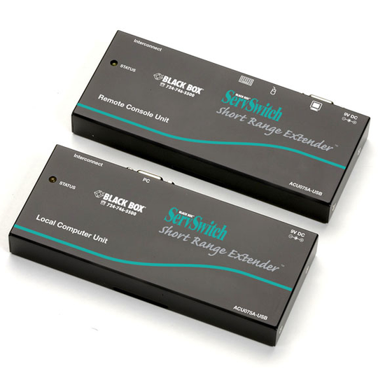BLACK BOX KVM EXTENDER - SHORT-RANGE (75-FT,), VGA, USB, CATX