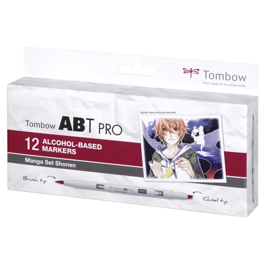 Tombow ABT PRO Dual Brush Pen 12-setti Manga