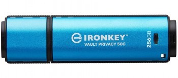 KINGSTON 256GB USB-C IRONKEY VAULT PRIVACY 50C AES-256 ENCRYPTED, FIPS 197