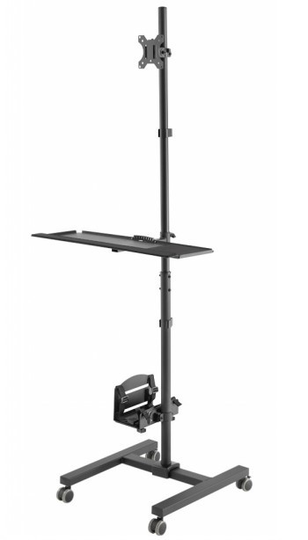 NEOMOUNTS BY NEWSTAR MOBILE WORKPLACE FLOOR STAND (MONITOR, KEYBOARD/MOUSE & PC) 10-32" BLACK