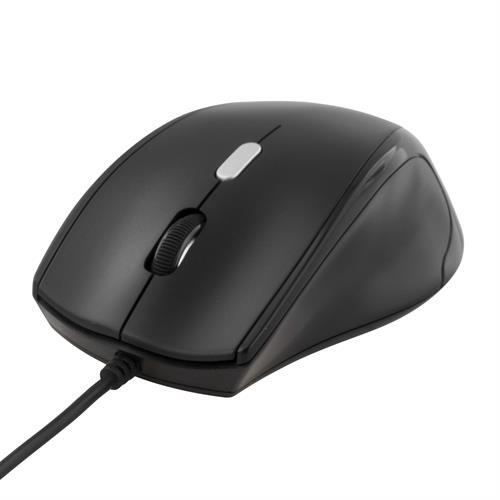 Optinen Hiiri, 3 Painiketta, Rulla, Ergonominen Muotoilu, Säädettävä DPI, Max 2400 DPI, USB, Mus