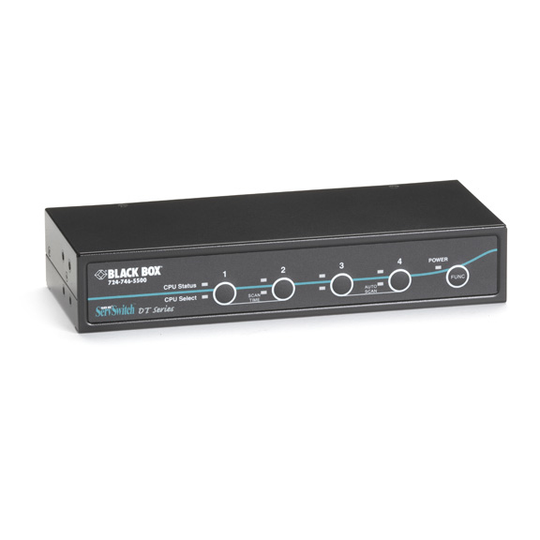 BLACK BOX DT SERIES DESKTOP KVM SWITCH - DVI-D WITH EMULATED USB KEYBOARD/MOUSE, 4-PORT