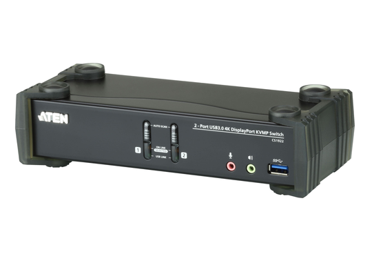 CS1922 2-porttinen KVMP-kytkin, USB 3.1 Gen 1, 4096 X 2160 Taajuudella 60 Hz, DisplayPort 1.2, HDCP,