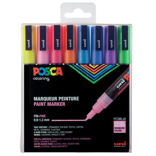 Posca Posca PC-3M Glitter tones 8-setti