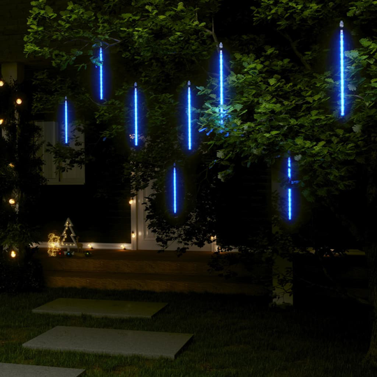 vidaXL Meteorivalot 8 kpl 30 cm 192 x LED sininen sisä/ulko
