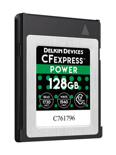 Delkin power 128gb cfexpress (write: 1540mb/s, read: 1730mb/s) muistikortti