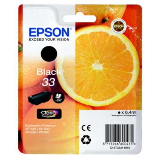 Epson 33 Mustepatruuna musta, 250 sivua