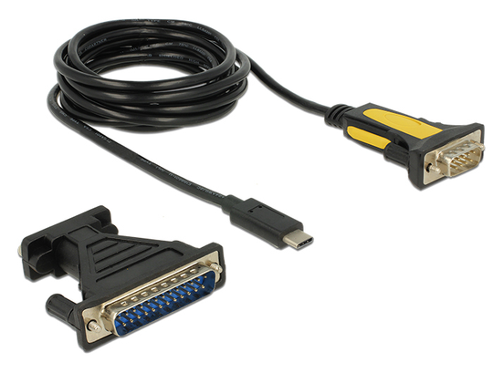 This Adapter By Delock Enables The Connection Of A Serial Device Via A USB Type-C Port.