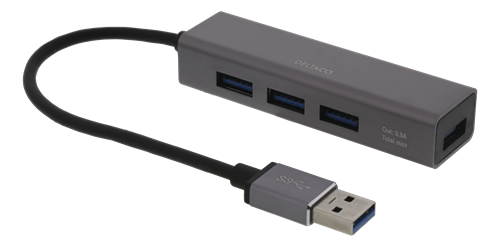 USB-pienoishubi, 4 USB-A-porttia, USB 3.1 Gen 1, Tähtiharmaa