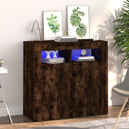 vidaXL Senkki LED-valoilla savutammi 80x35x75 cm