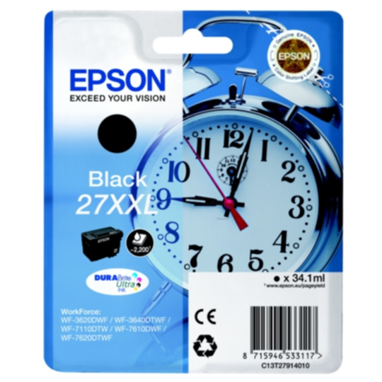 Epson 27XXL Mustepatruuna musta, 2.200 sivua
