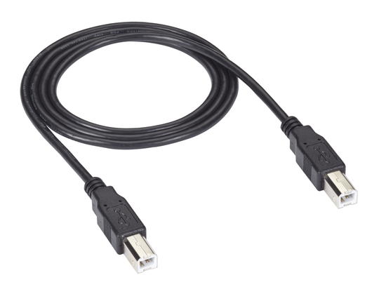 BLACK BOX USB 2.0 CABLE - TYPE B MALE TO TYPE B MALE, BLACK, 16-FT. (4.8-M)