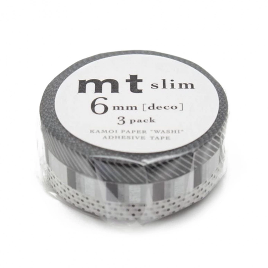 MT Washi-teippi Slim Deco F 3-pack