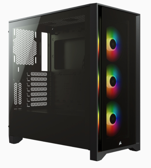 CORSAIR ICUE 4000X Temp Glass Mid Black