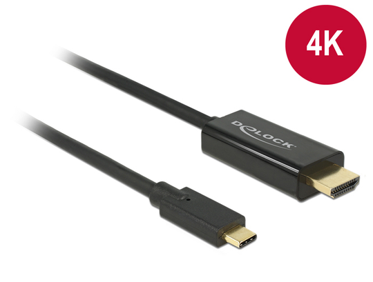 This Cable By Delock Enables The Connection Of A HDMI Monitor To A PC Or Laptop With USB-C Or Thunde