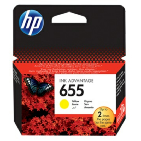HP 655 Mustepatruuna keltainen