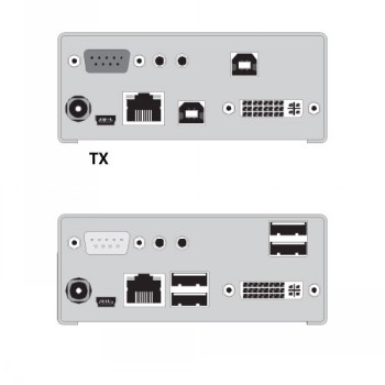 BLACK BOX DKM COMPACT SWITCH KIT - CATX, DVI, USB, RS-232, AUDIO, USB 2.0