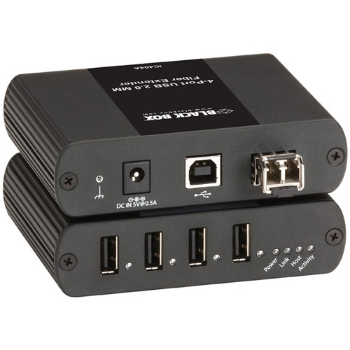 BLACK BOX USB 2.0 EXTENDER - MULTIMODE FIBER, 4-PORT