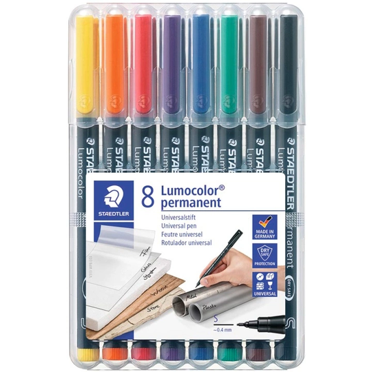 Staedtler 8 kpl Lumocolor permanent Superfine