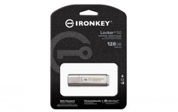 KINGSTON 128GB IKLP50 AES USB, W/256BIT ENCRYPTION