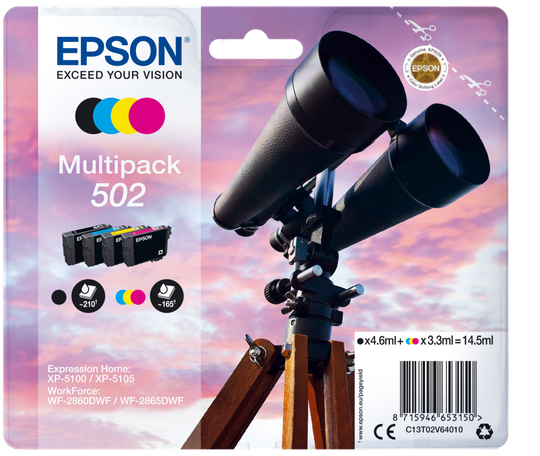 EPSON BINOCULARS MULTIPACK 4-COLOURS 502 INK