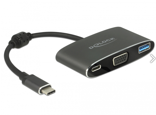 Adapt USB Type-C™ Ma>VGA Fe+ USB TypeA + USB Typ-C™ PD