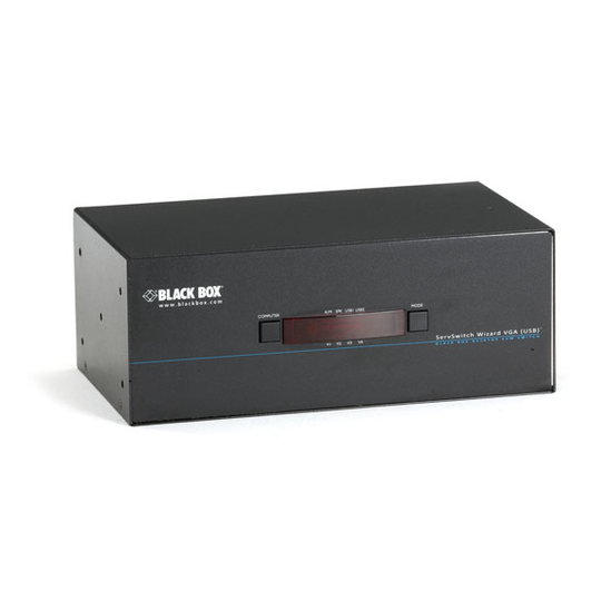 BLACK BOX WIZARD KVM SWITCH - QUAD-HEAD, VGA, USB TRUE EMULATION, AUDIO, 4-PORT