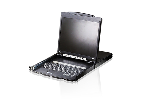 KVM Switch For 16 Computers, PS/2 And USB, 19" TFT Screen, 19", 1U, 2 Extra USB Ports, Nordic Keybo