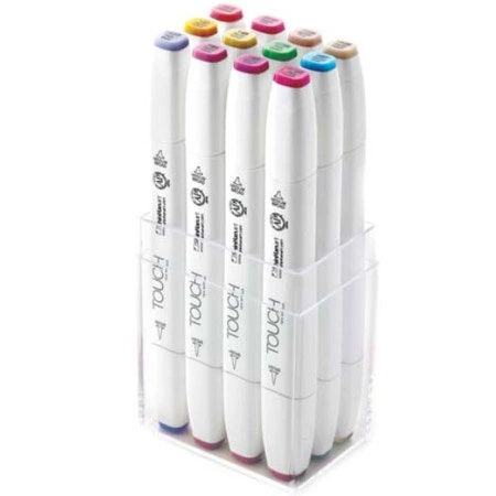 Touch Twin Brush Marker 12-setti Pastelli