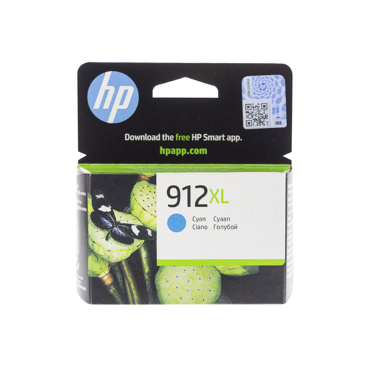 HP 912XL Mustepatruuna syaani, 825 sivua