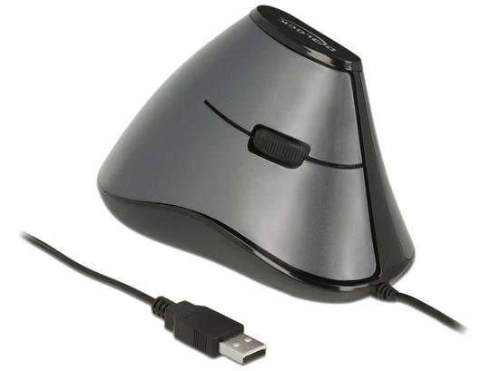 This Wired Vertical USB Mouse By Delock Is Suitable For Right Handers And Can Be Connected To A Free