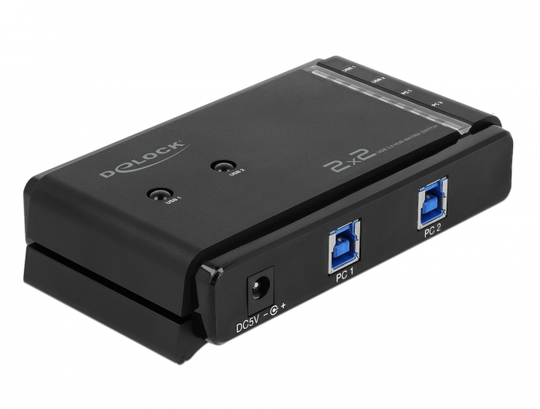 This USB Matrix Switch By Delock Can Be Used With Two Computers To Access Two USB Devices In Any Com