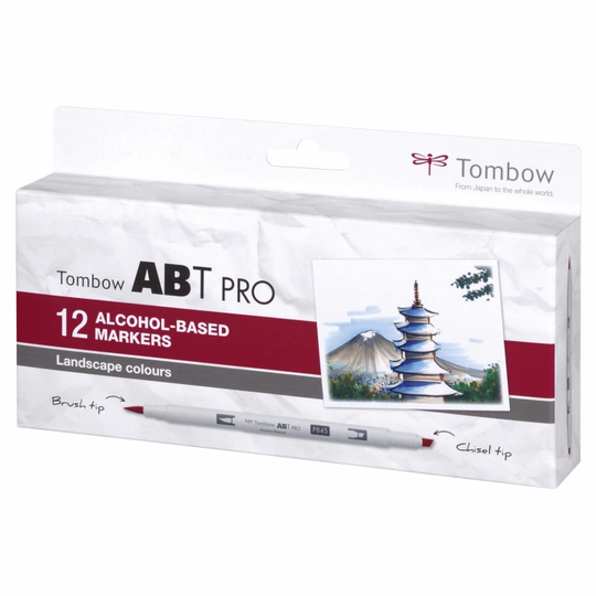 Tombow ABT PRO Dual Brush Pen 12-setti Landscape