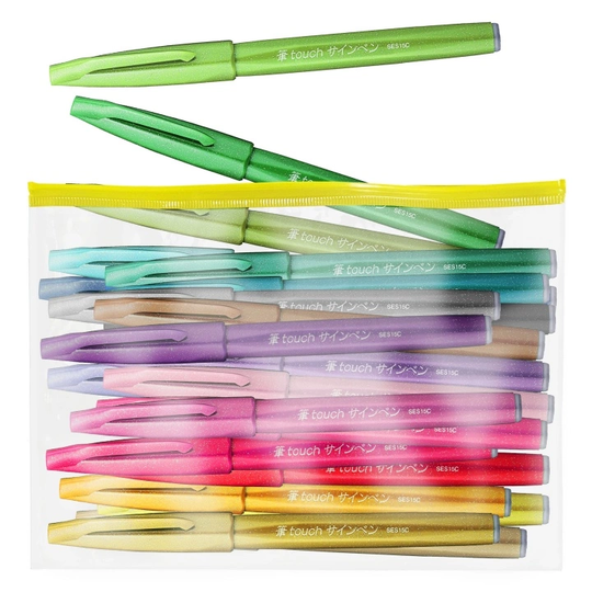 Pentel Fude Touch Sign Pen 24-setti