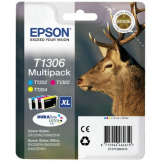 Mustepatruuna MultiPack C,M,Y XL, 3x10.1 ml