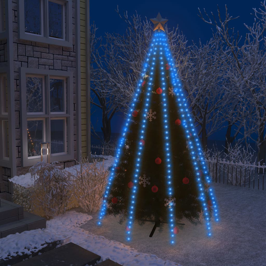 vidaXL Joulukuusen valoverkko 400 LED-valoa sininen 400 cm