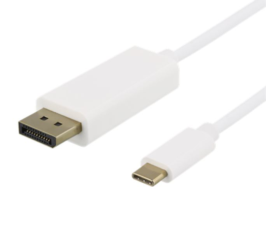 DELTACO USB-C - DisplayPort-kaapeli 1 m 4K 3D valkoinen
