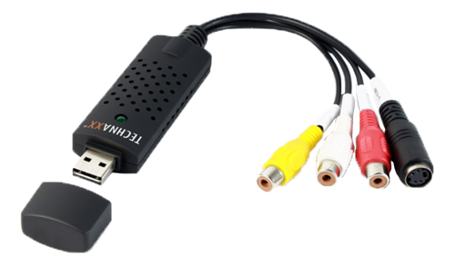USB 2.0 Video Grabber, NTSC 720x480 At 30fps, Black