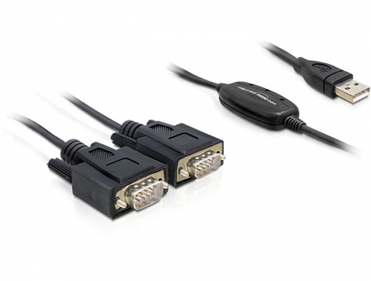 The USB 2.0 To Serial Adapter By Delock Enables You To Connect 2 Serial Devices To A Free USB Port O