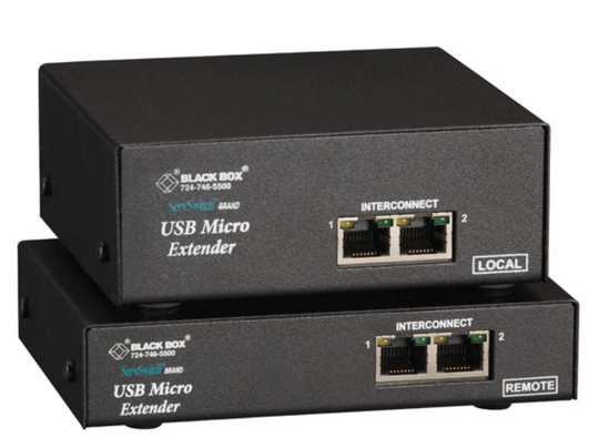 BLACK BOX MICRO KVM EXTENDER - DUAL VGA, USB, DUAL-ACCESS, CATX