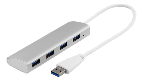 USB 3.1 Gen 1 -hubi, 4 X Type A Naaras, Alumiinia, Hopea