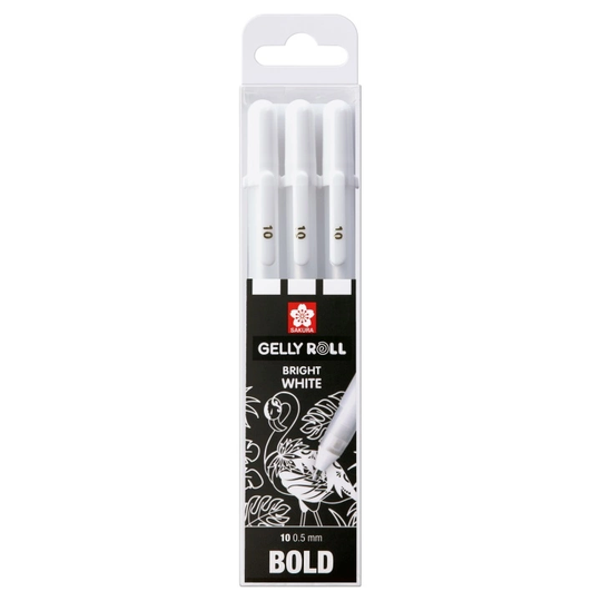 Sakura Gelly Roll Basic Valkoinen 3 kpl Bold