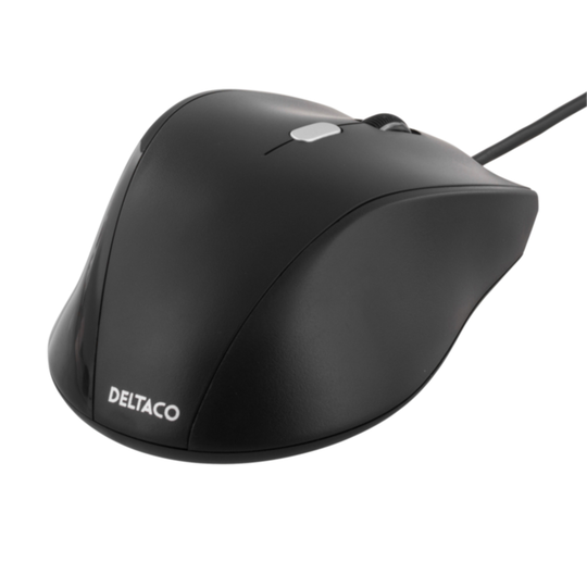 Deltaco optinen hiiri, 3 painiketta ja rullain, USB