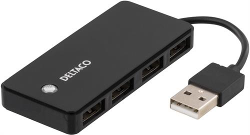 USB 2.0 -hubi, 4 X Type A Naaras, Musta