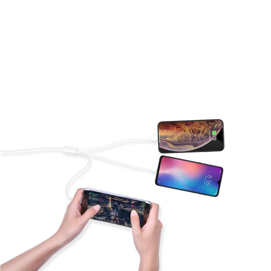 Devia Smart 3in1 Micro USB USB-C Lightning kaapeli - 1 2m - 2A - valkoinen