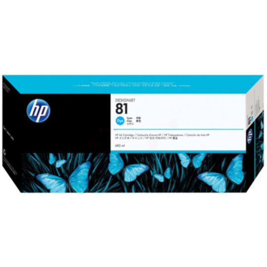 HP 81 Mustepatruuna syaani, 680 ml