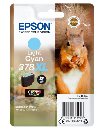 EPSON SQUIRREL 378 LIGHT CYAN XL SINGLE
