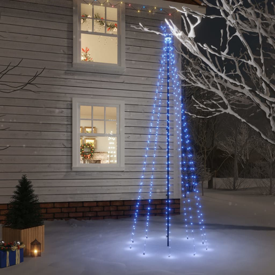 vidaXL Joulukuusi piikillä 310 sinistä LED-valoa 300 cm